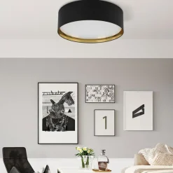 Outlet TK Lighting Bilbao taklampe 60 cm Svart / Gullfarget