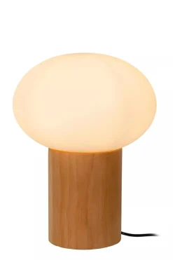Clearance Lucide Birtle bordlampe 38 cm Tre / Hvit