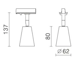 Discount NorDesign Bocca spotskinne 4 spotter 2 meter - Pure white Hvit