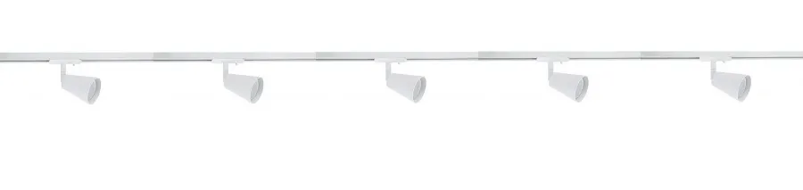Outlet NorDesign Bocca spotskinne 5 spotter 2 meter - Pure white Hvit