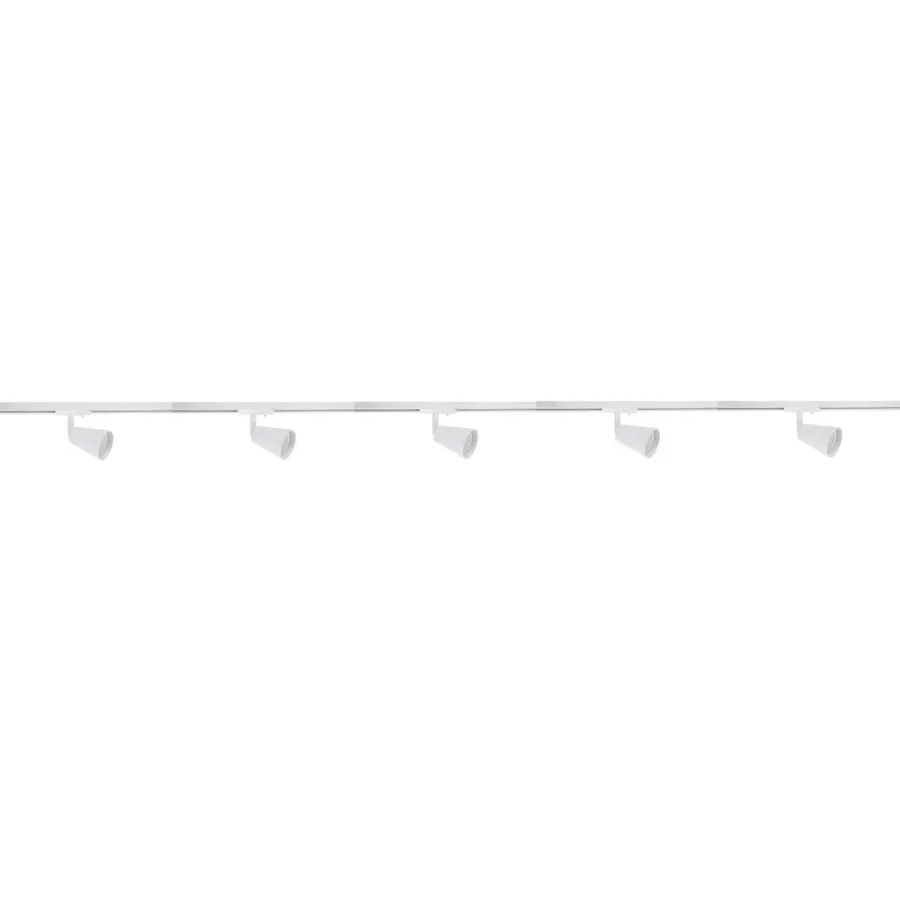 Outlet NorDesign Bocca spotskinne 5 spotter 2 meter - Pure white Hvit