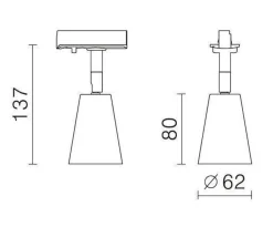 Online NorDesign Bocca spotskinne 3 spotter 1 meter - Pure White Hvit