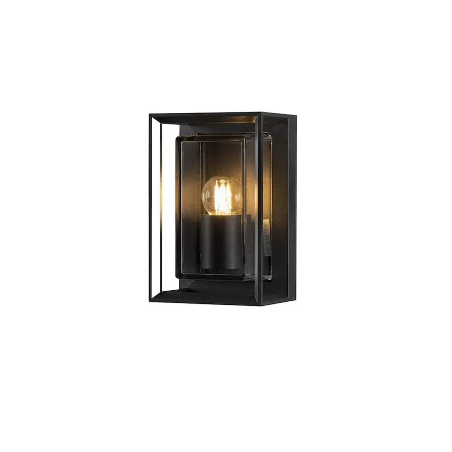 Outlet Konstsmide Brindisi mini vegglampe utendørs IP54 E27 - Svart