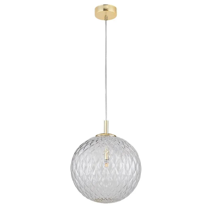 New TK Lighting Cadix takpendel 30 cm Klar / Gullfarget