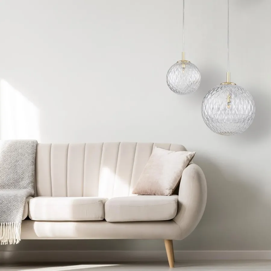 TK Lighting Cadix takpendel 21 cm Klar / Gullfarget