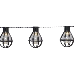 New Star Trading Cage lysslynge utendørs med 8 lys IP44 - Svart