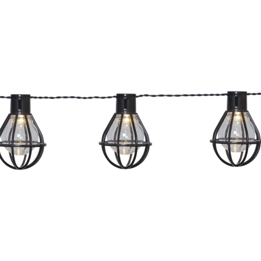 New Star Trading Cage lysslynge utendørs med 8 lys IP44 - Svart