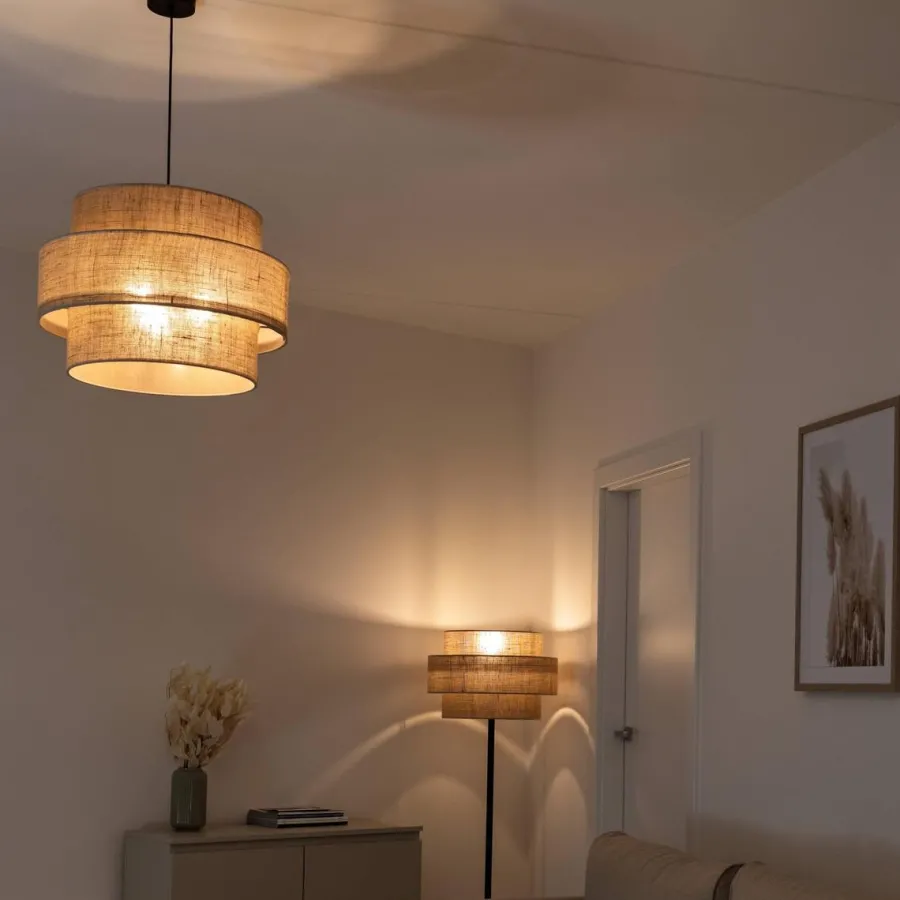 Discount TK Lighting Calisto gulvlampe Natur
