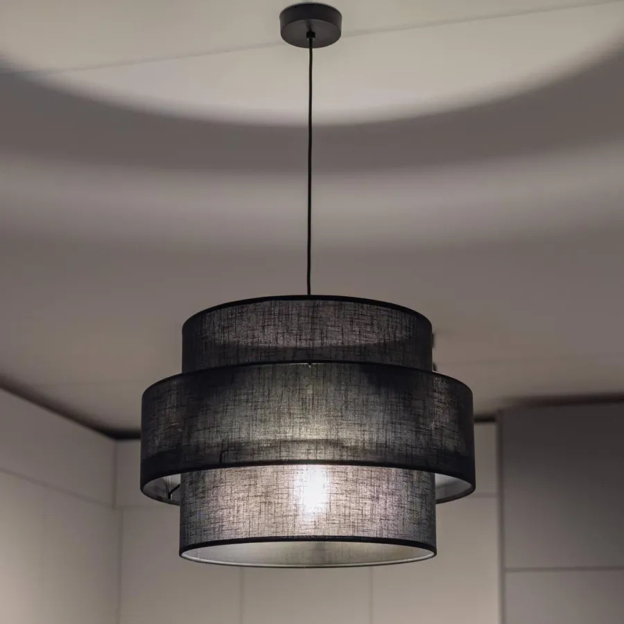 Clearance TK Lighting Calisto takpendel 50 cm Svart