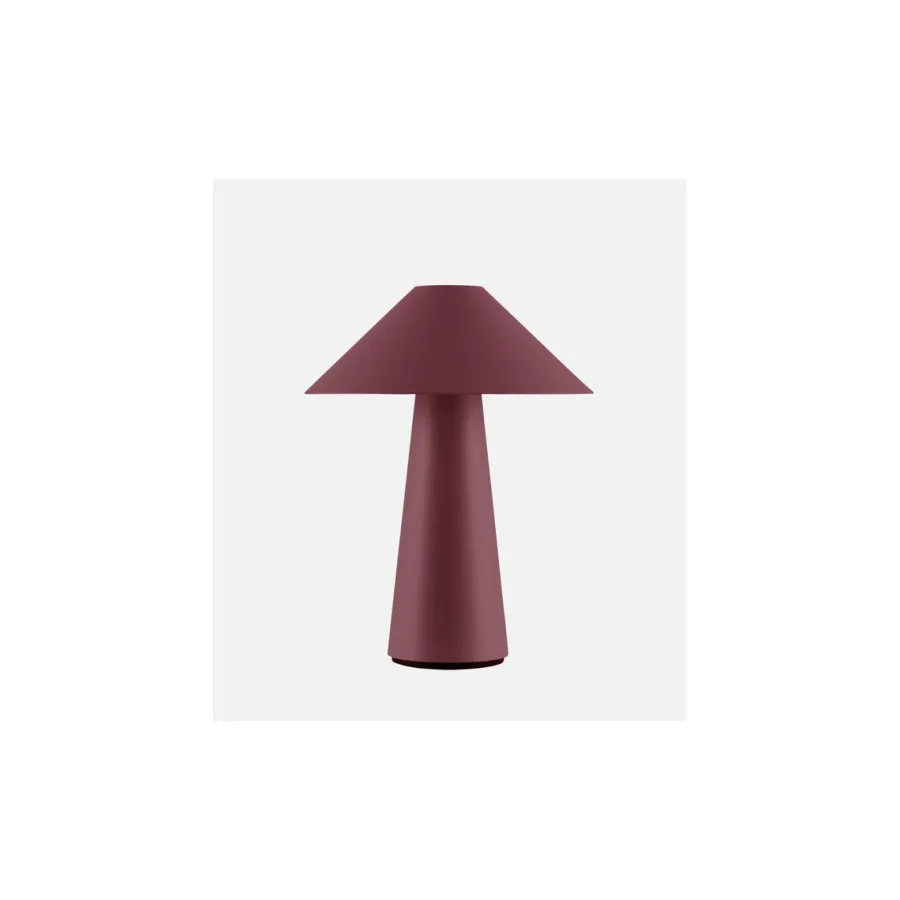 Clearance Globen Lighting Cannes oppladbar bordlampe Burgunder