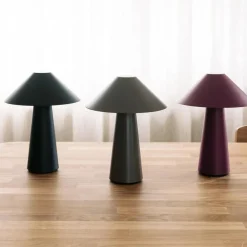 Clearance Globen Lighting Cannes oppladbar bordlampe Burgunder