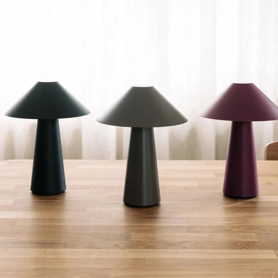 Clearance Globen Lighting Cannes oppladbar bordlampe Burgunder
