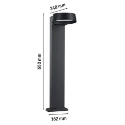 Hot Paulmann Capea Grand pullert utendørs IP44 11,5W 3000 Kelvin 65 cm Antrasitt