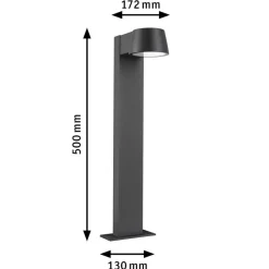 Online Paulmann Capea pullert utendørs IP44 6W 2200 Kelvin 50 cm Antrasitt