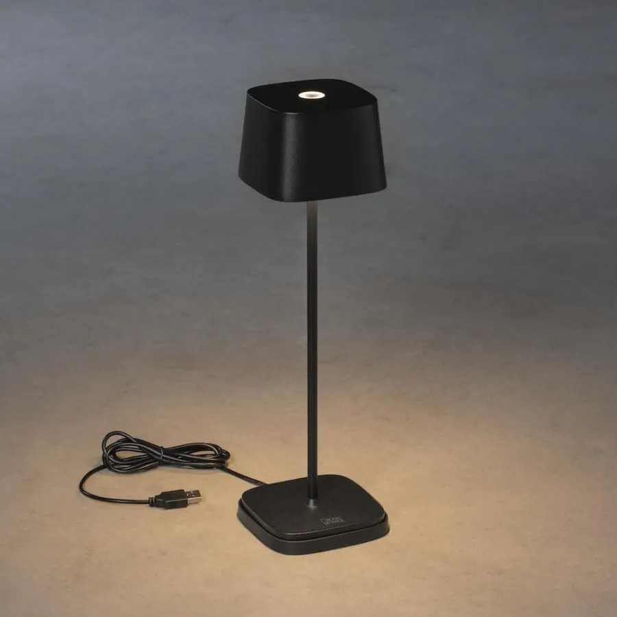 Sale Konstsmide Capri bordlampe oppladbar utendørs IP54 - Svart