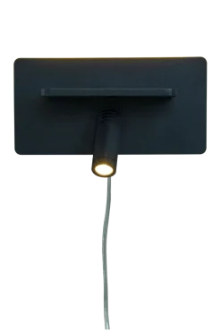 Clearance Aneta Lighting Cargador vegglampe med trådløs lader og USB - Svart