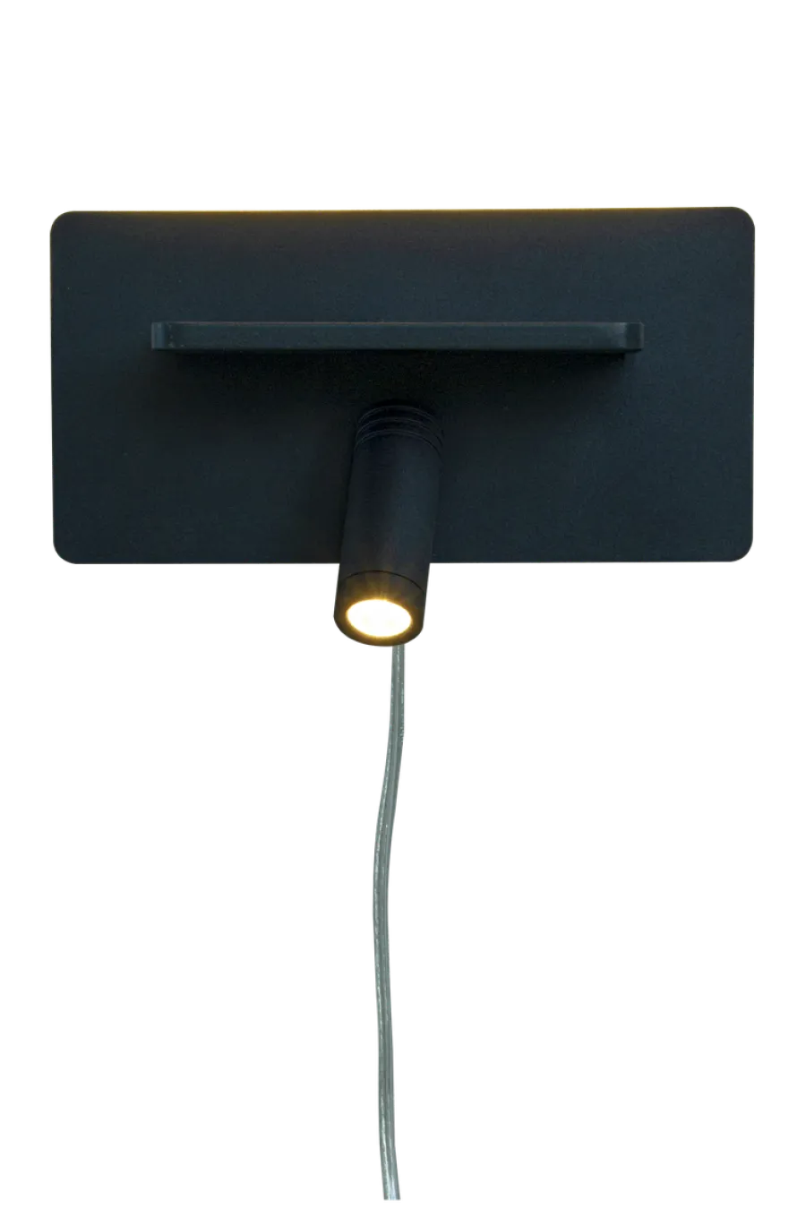 Clearance Aneta Lighting Cargador vegglampe med trådløs lader og USB - Svart