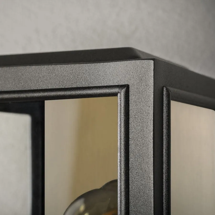 Outlet Konstsmide Carpi vegglampe utendørs H30 cm IP44 - Svart/Messing Svart / Messing