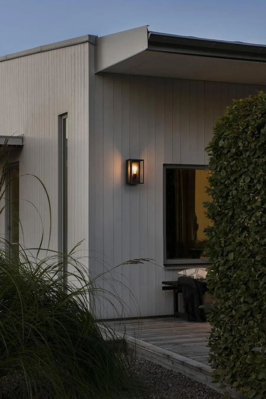 Sale Konstsmide Carpi vegglampe utendørs IP44 - Svart/Klart glass Svart / Klar