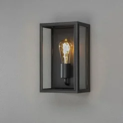 Sale Konstsmide Carpi vegglampe utendørs IP44 - Svart/Klart glass Svart / Klar