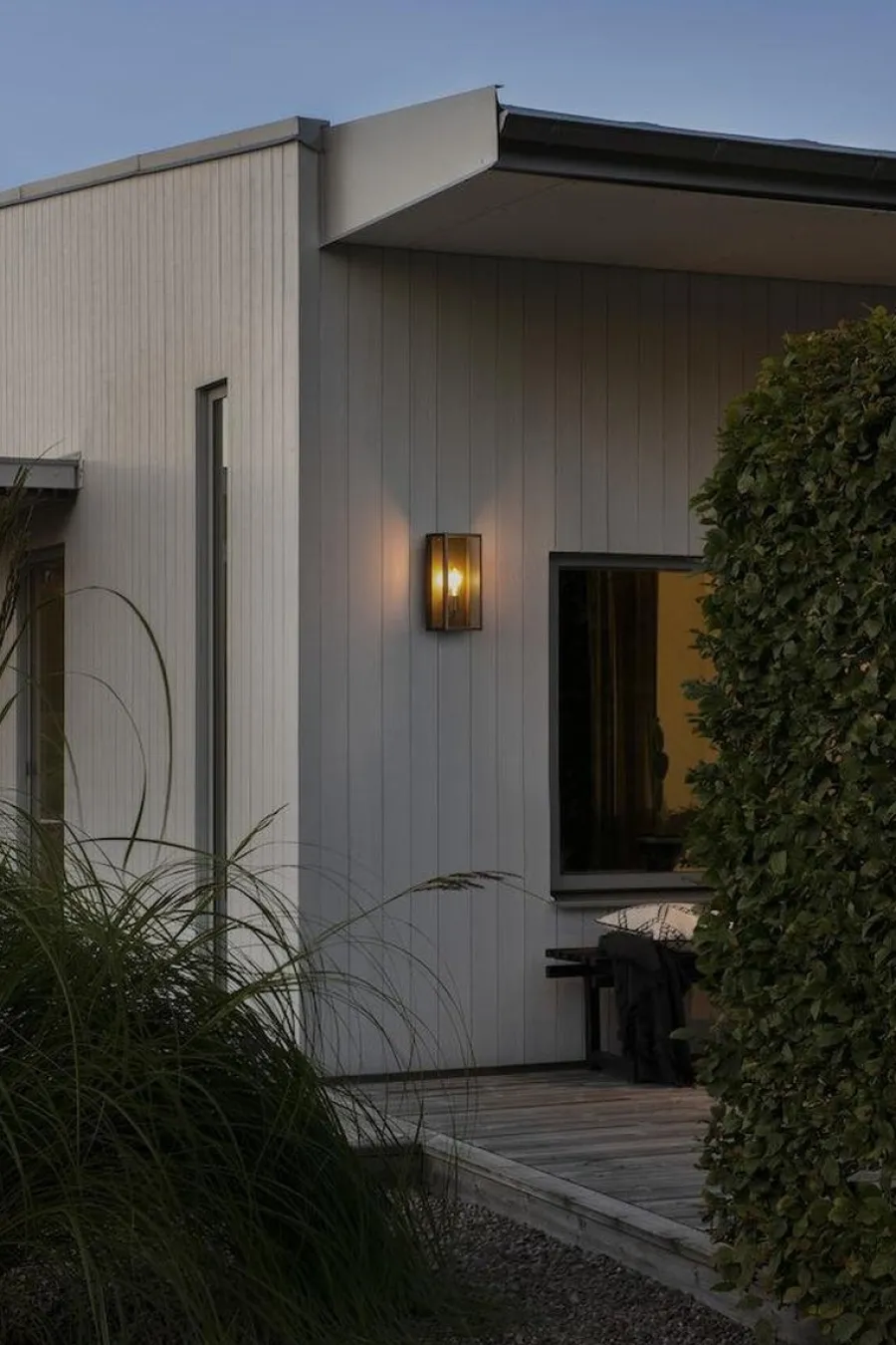 Best Konstsmide Carpi vegglampe utendørs IP44 - Svart/Klart glass Svart / Klar