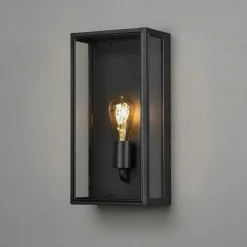 Best Konstsmide Carpi vegglampe utendørs IP44 - Svart/Klart glass Svart / Klar