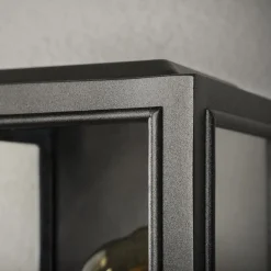 Clearance Konstsmide Carpi vegglampe utendørs IP44 - Svart/Klart glass Svart / Klar