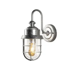 Outlet Konstsmide Cerignola vegglampe IP44 - stål Galvanisert