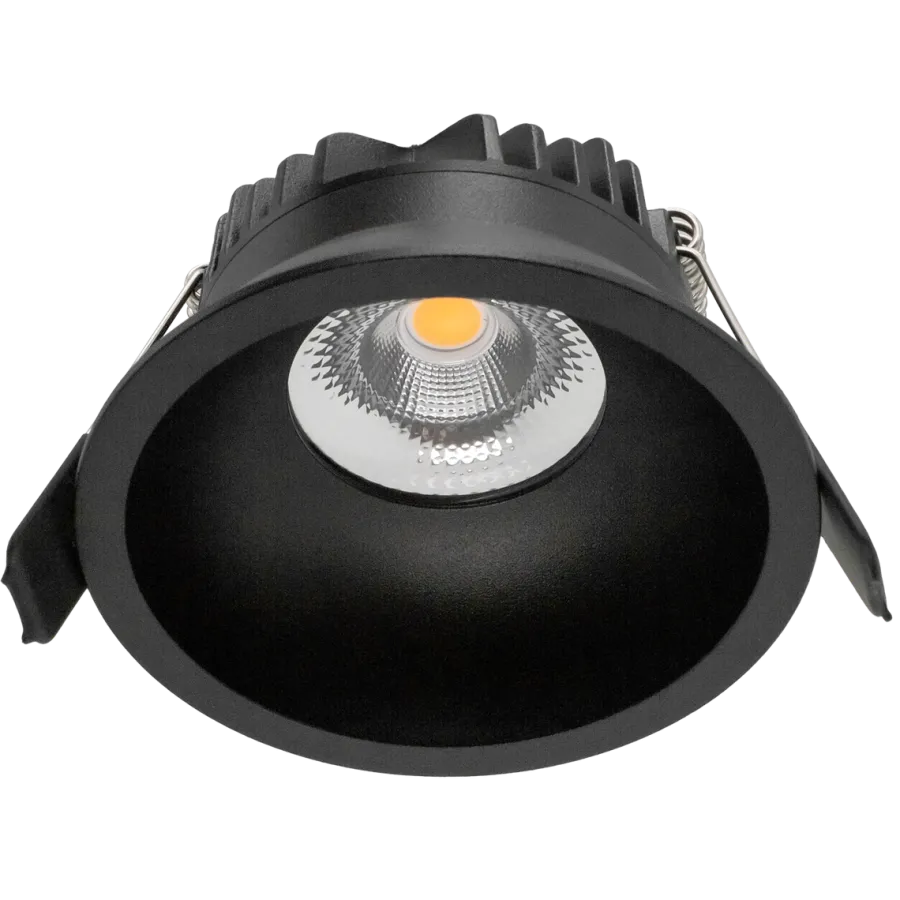 Hot Norlux Ceto Mini Fixed lavtbyggende downlight 7W 2700K Dimbar IP44 - Svart