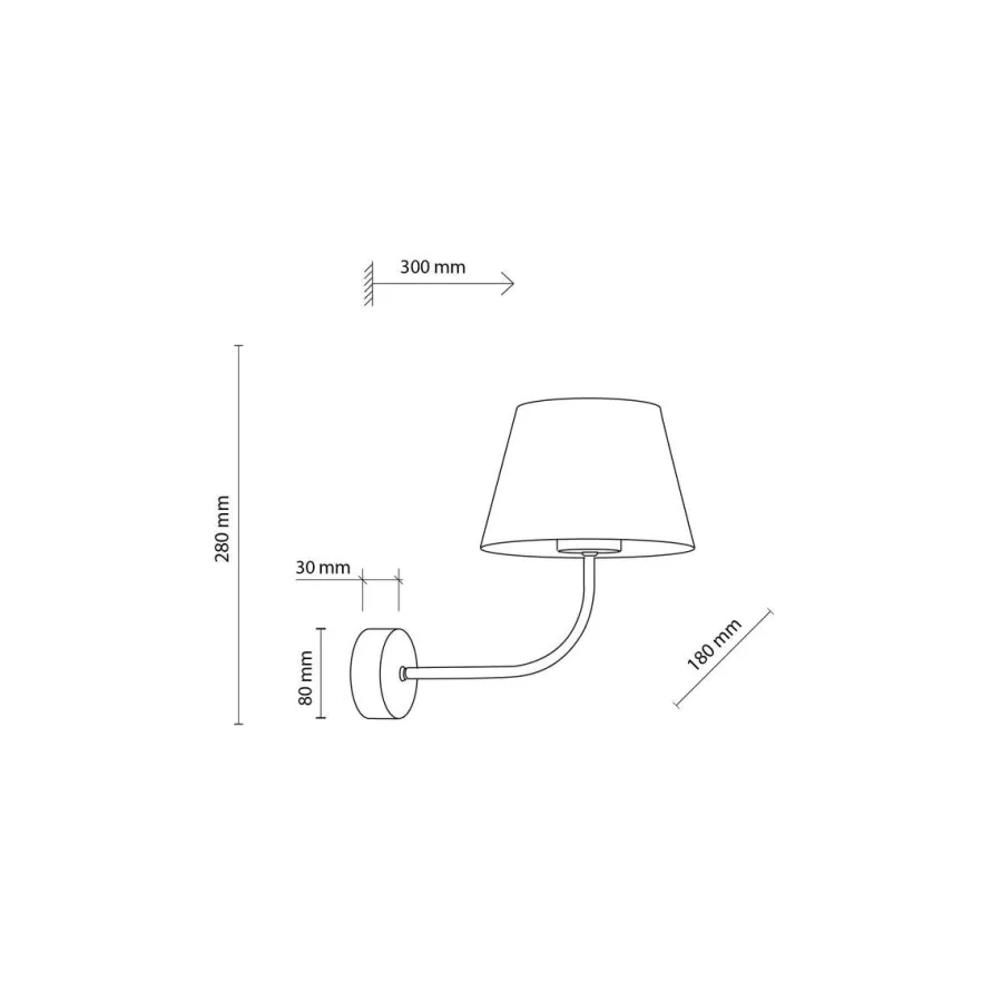 Best TK Lighting Chicago vegglampe Lin