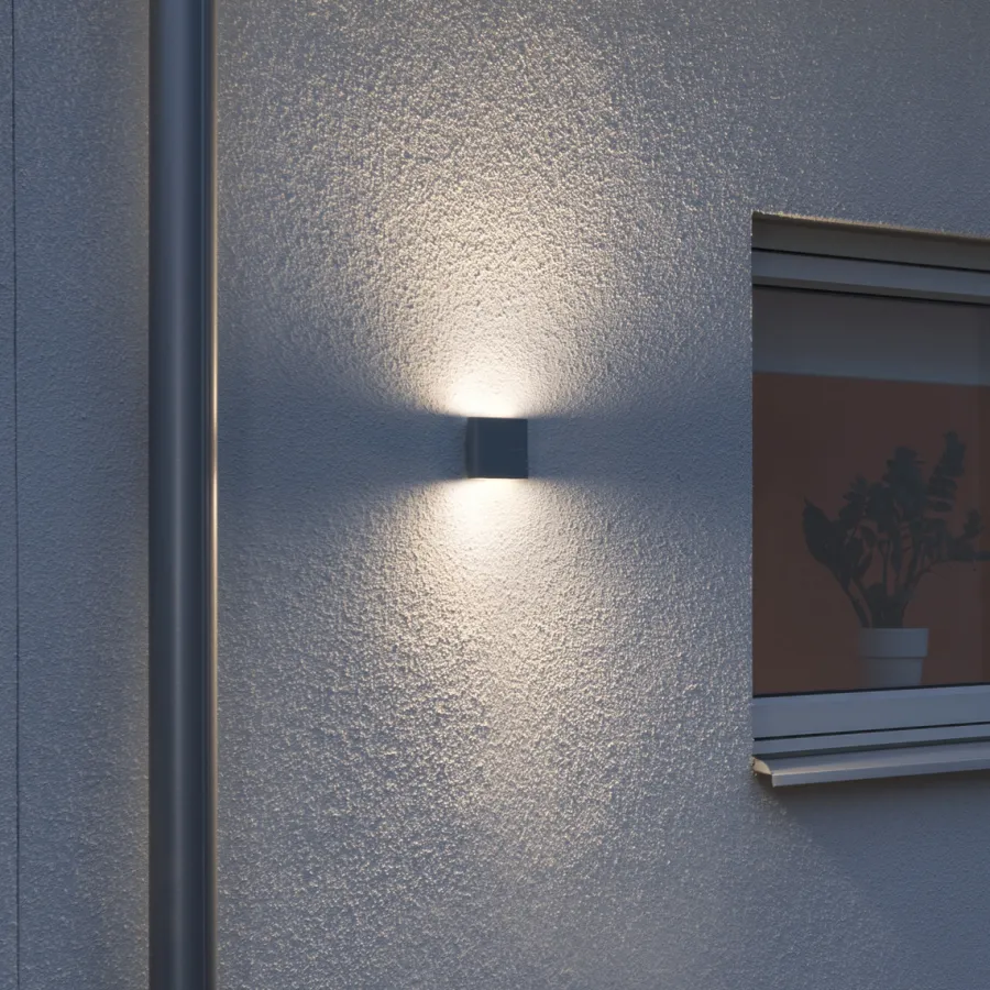 Hot Konstsmide Chieri vegglampe 2x3W LED - Mørk Grå