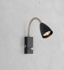 Marksløjd Ciro flex vegglampe - Svart/stål - Svart / Stål