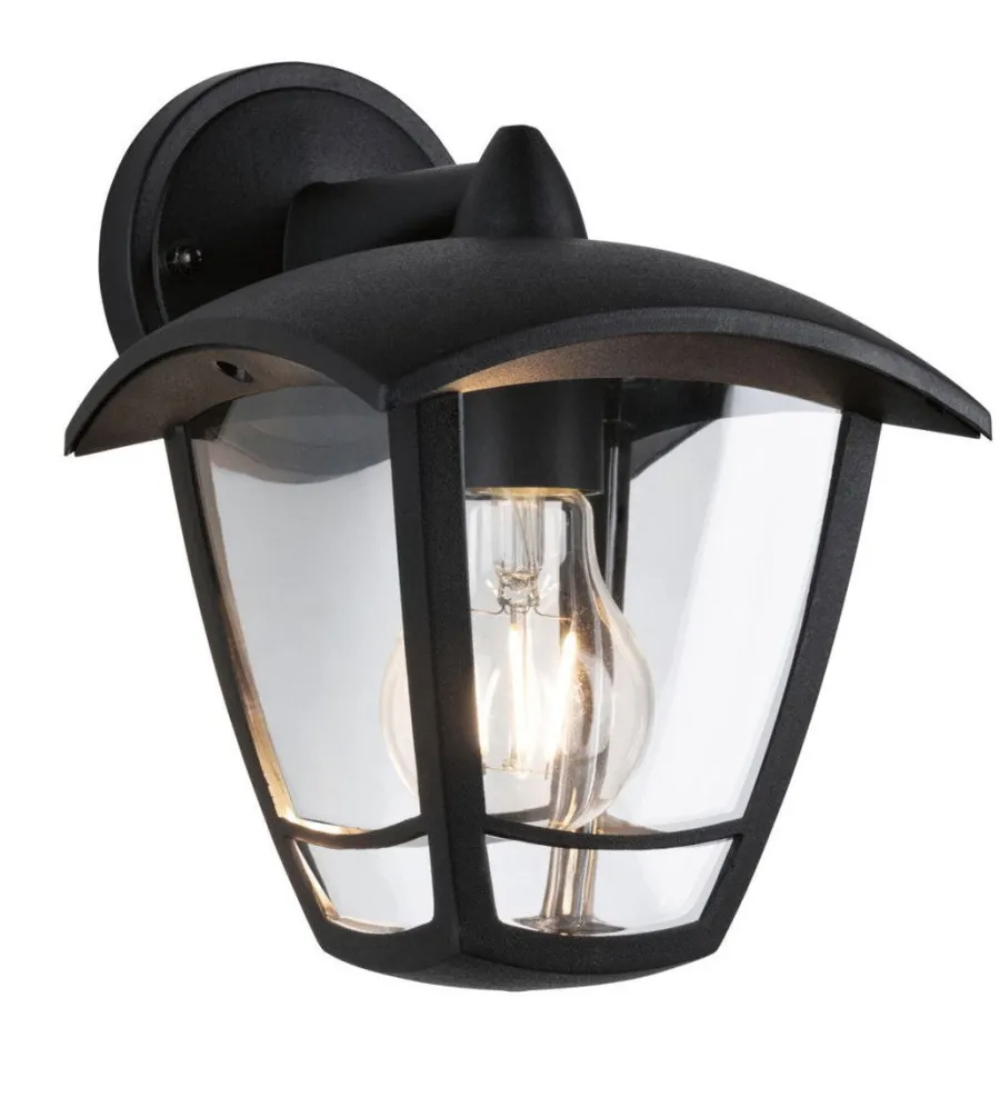 Best Paulmann Classic vegglampe ned utendørs IP44 Svart
