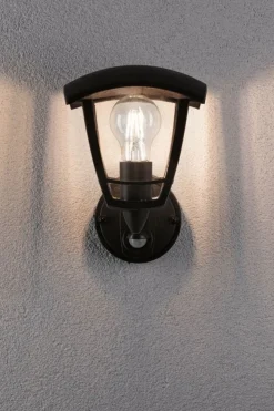 Best Paulmann Classic vegglampe opp utendørs IP44 - Med bevegelsessensor Svart