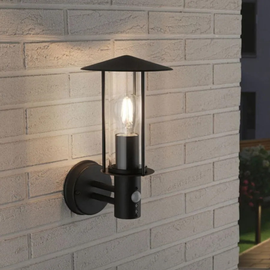 Clearance Paulmann Classic vegglampe opp utendørs IP44 - Med bevegelsessensor Mørk grå