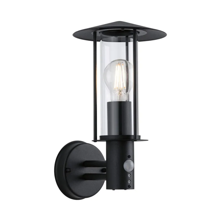 Clearance Paulmann Classic vegglampe opp utendørs IP44 - Med bevegelsessensor Mørk grå