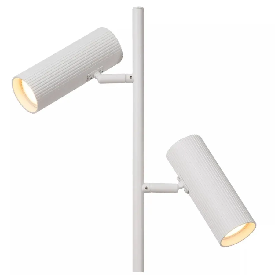 Outlet Lucide Clubs gulvlampe 2-lys - Hvit