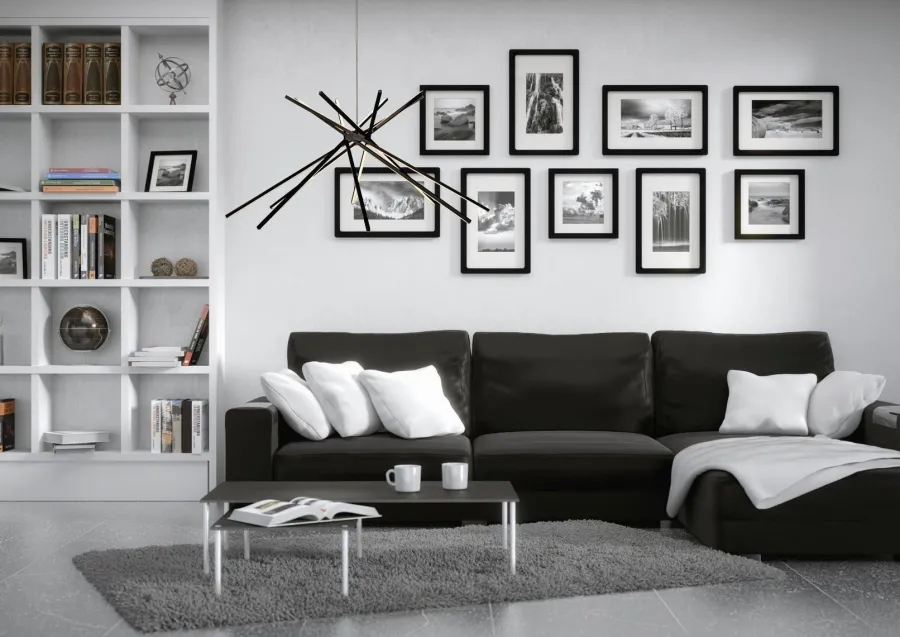 NorDesign Cluster takpendel 50W Dimbar - Svart