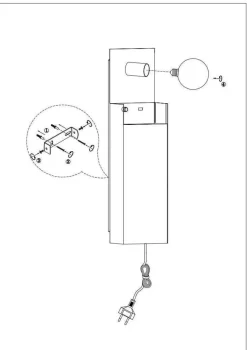 Outlet Marksløjd Combo vegglampe/nøkkelskap - - Svart