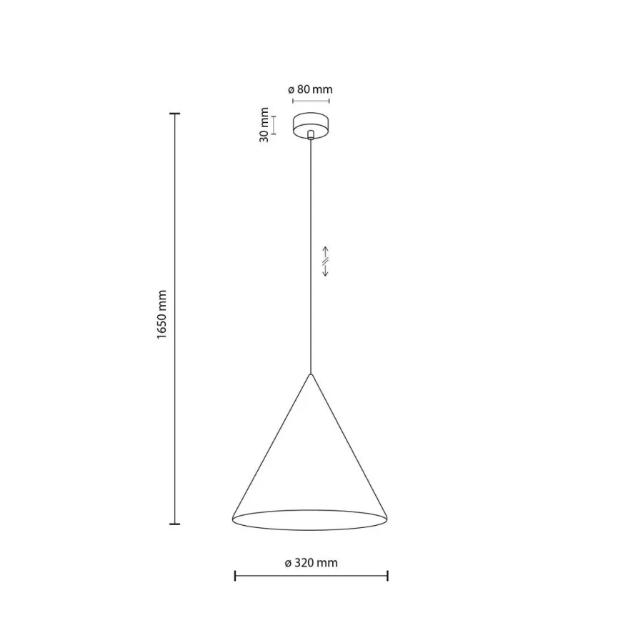 New TK Lighting Cono takpendel 32 cm Mint