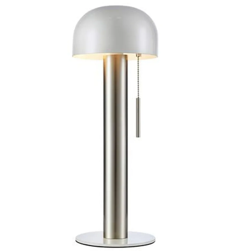 Best Marksløjd Costa bordlampe 46 cm - Hvit/Nikkelfarget - Hvit / Nikkel