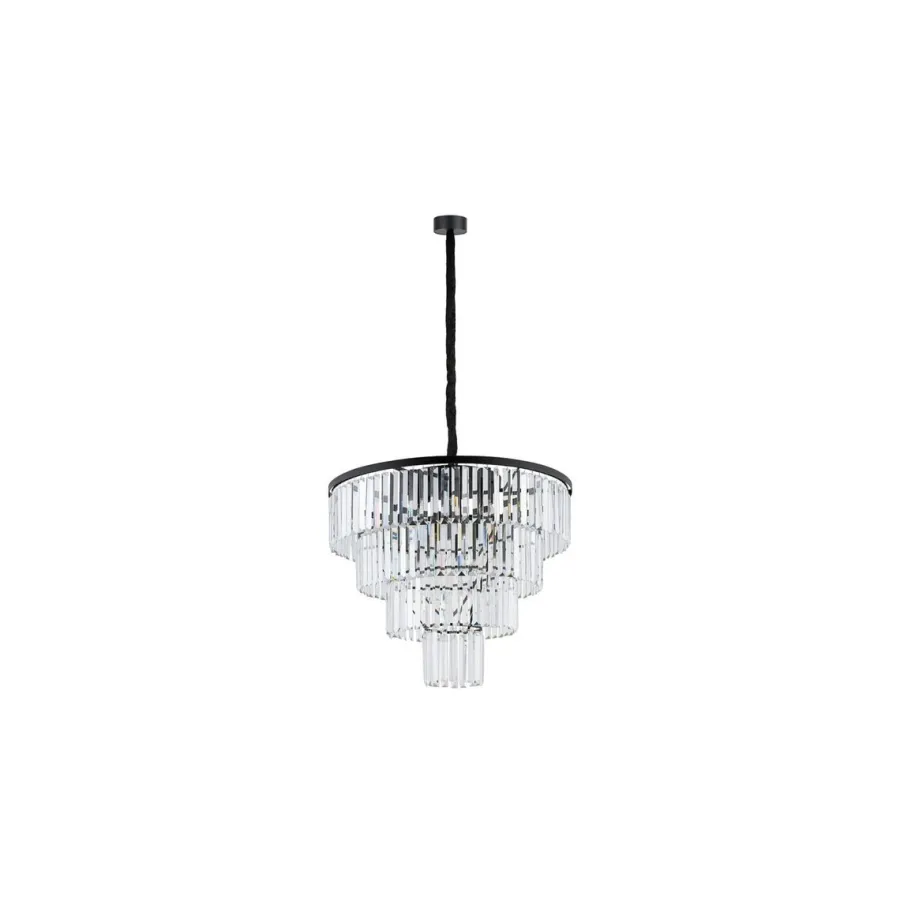 Nowodvorski Cristal Lysekrone L - Svart