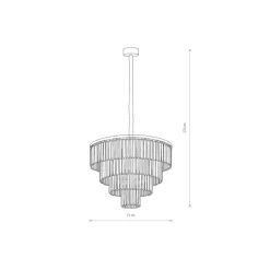 Nowodvorski Cristal Lysekrone L - Svart