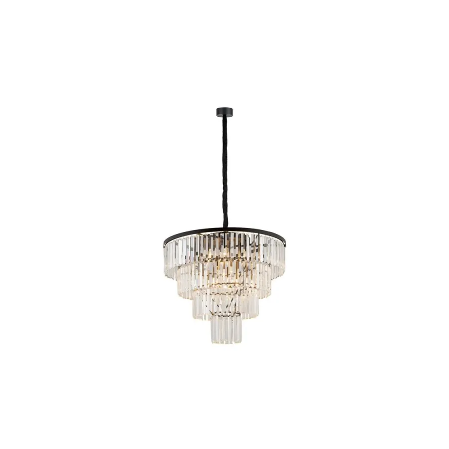 Nowodvorski Cristal Lysekrone L - Svart
