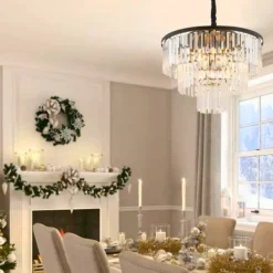Clearance Nowodvorski Cristal Lysekrone M - Svart