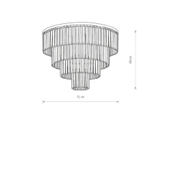 Best Nowodvorski Cristal taklampe L - Sølv Sølv / Klar