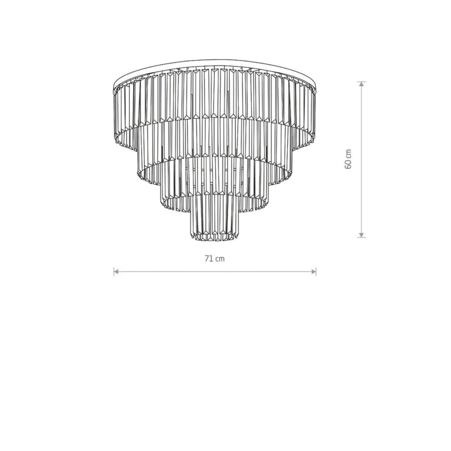 Best Nowodvorski Cristal taklampe L - Sølv Sølv / Klar