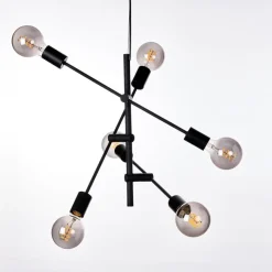 Clearance Ms - belysning Cross takpendel 6xE27 - Svart