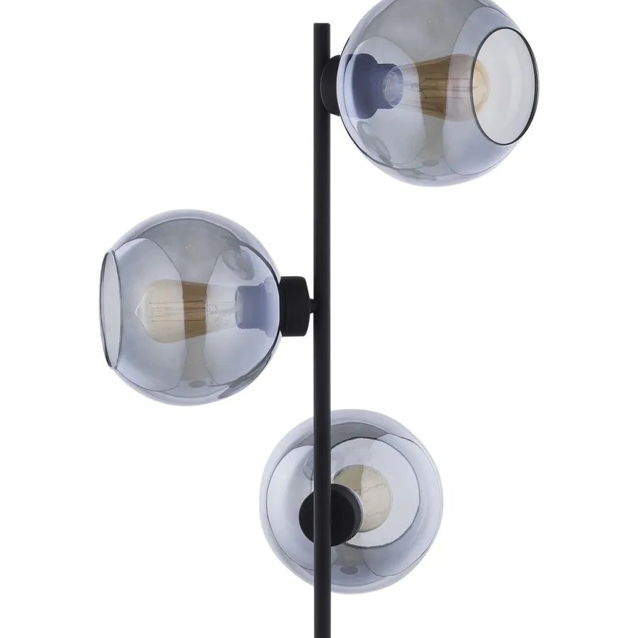 Sale TK Lighting Cubus gulvlampe 3-lys Røykfarget