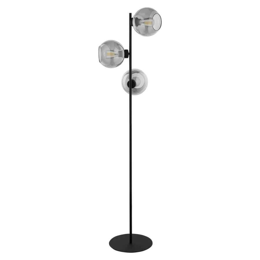 Sale TK Lighting Cubus gulvlampe 3-lys Røykfarget